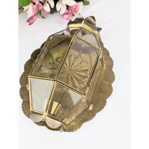 Vintage Handmade Tin & Glass Candle Sconce Rustic Western Entry Foyer Wall Decor - Picture 9 of 10